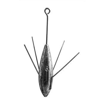 Claw sinker to anchor a link with break out legs for easy retrieval.