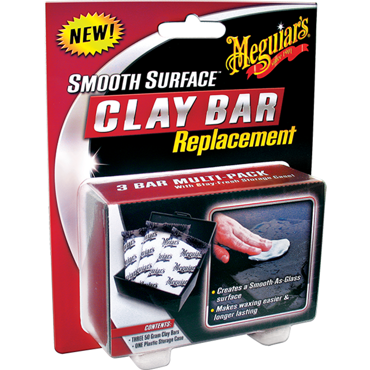 MEGUIARS G1001 SMOOTH SURFACE CLAY BAR REPLACEMENT 3 x 50g BARS