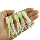 5g 90mm Glow Octopus Squid Lure Silicone Artificial Baits Plastic Fishing Lure Luminous Octopus Skirt Fishing Lures