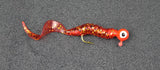 15Pcs/lot crank Jig head hook  fishing hook lead Jig color sent Red hook soft worm fishing accessories