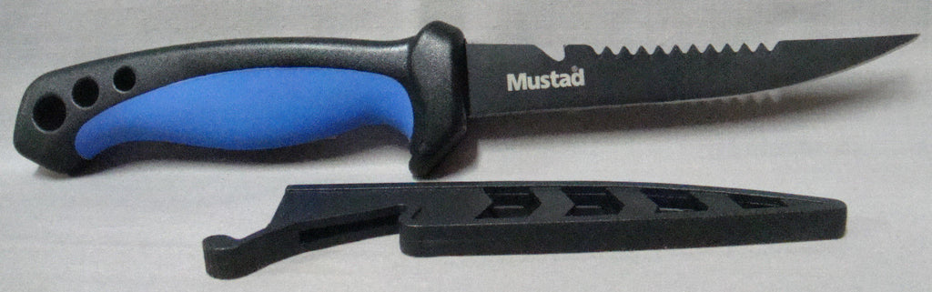 Mustad MT20 4" Teflon Coated Bait Knife *New in Sheath*